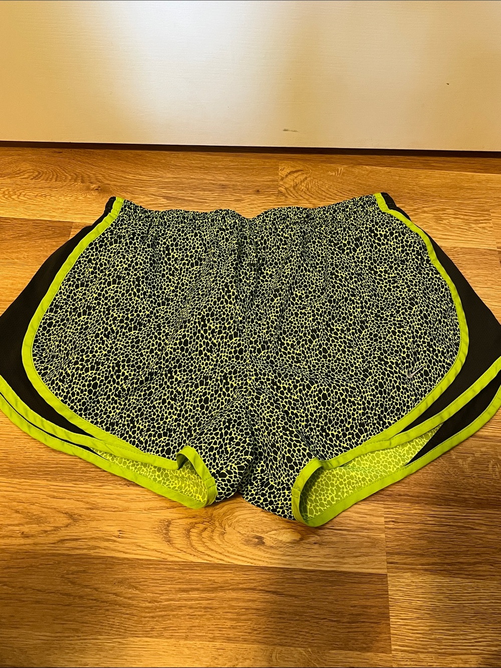 Nike Dri-Fit Neon Lime Print Women’s Athletic Shorts